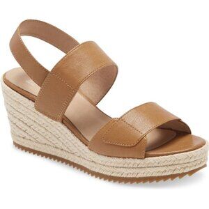 Eileen Fisher Winnie Espadrille Wedge Sandal (Chestnut) 6.5M NWOB